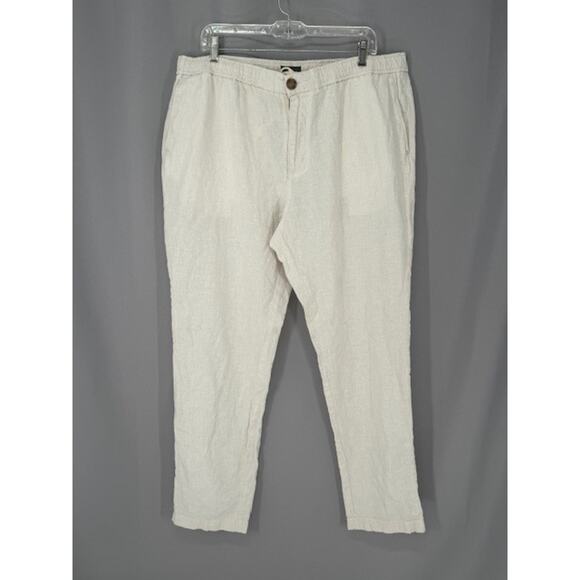 14th Union Pants Mens XL Slim Fit Linen Blend Drawstring Casual Summer Casual - Picture 1 of 10